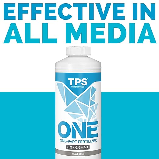 TPS NUTRIENTS One Liquid One Part Plant Nutrient from Veg to Bloom, for Lush Growth and Dense Flowers 1 Quart (32 oz)