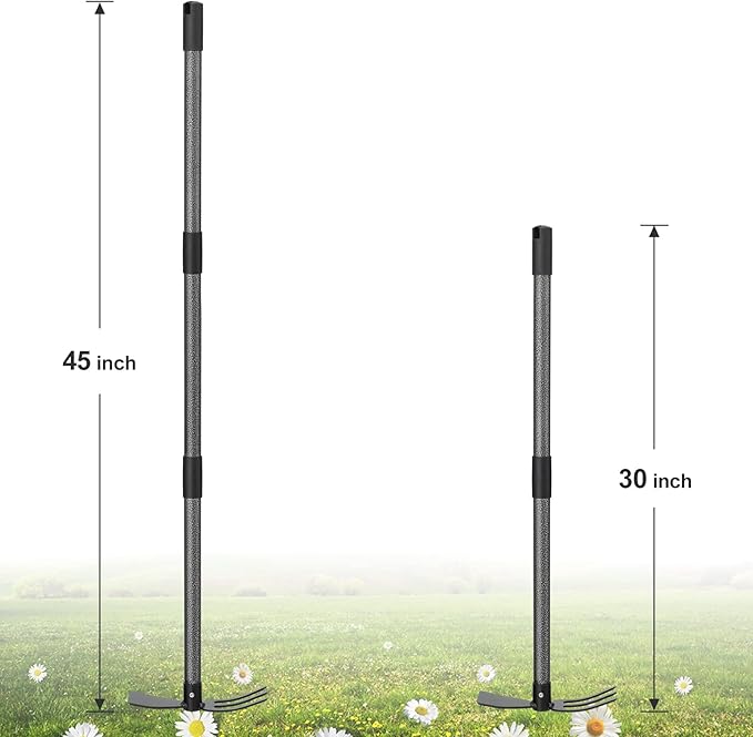 Hoe Garden Tool, 30 Inch Garden Hoe Long Handle for Weeding, Hoe Cultivator 2 in 1 Hand Garden Tools for Gardening Tools Planting