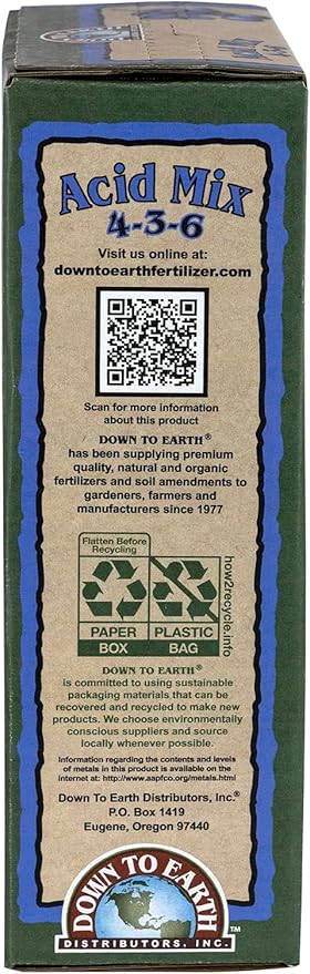 Down to Earth All Natural Acid Mix Fertilizer 4-3-6, 5 lb