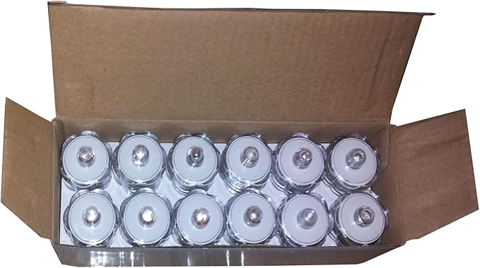 Bright LED Floral Tea Light Submersible Lights for Party Wedding (White, 20 Pack)