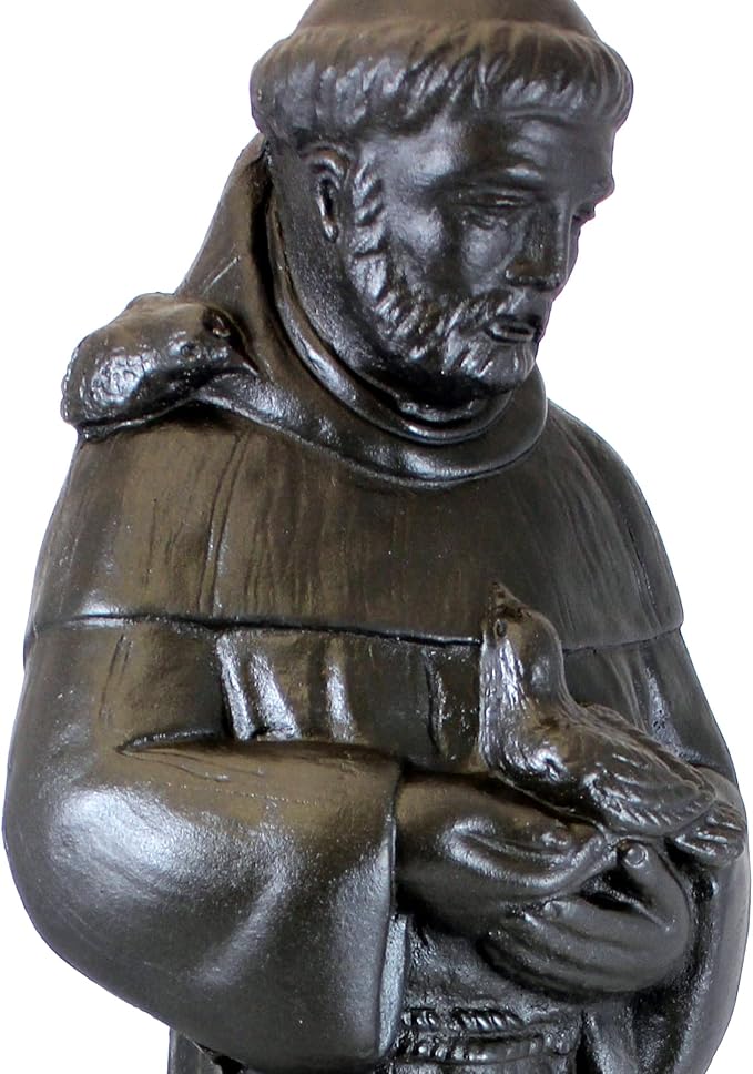 Emsco Group 92230 29" Saint Francis Garden Statue, Bronze