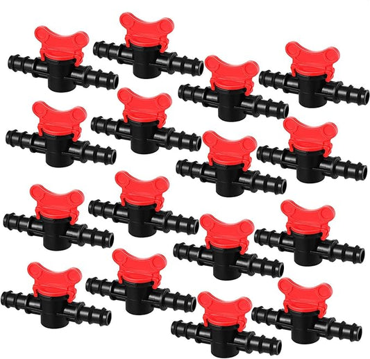 Drip Irrigation Switch Valve Gate Valves for 1/2 Inch Double Male Barbed Valve (16)