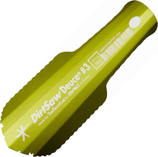 DirtSawr Deuce #3 - .97 oz Ultralight Backpacking Trowel, Color: Lime