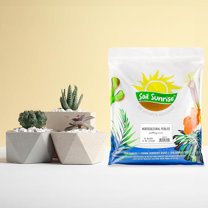 Horticultural Perlite Soil Additive (12 Quarts); for Enhanced Potting Mix Drainage and Growth