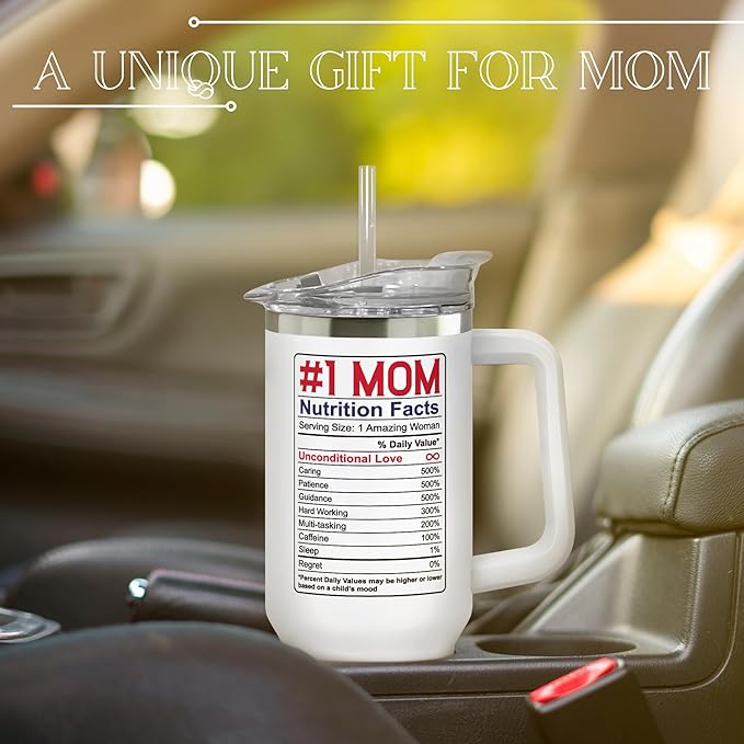 Gifts for Mom from Daughter Son - Mom Birthday Gifts, Birthday Gifts for Mom, Mother Birthday Gifts - Mom Gifts for Christmas, Christmas Gifts for Mom - New Mom Gifts for Women - 40 Oz Mom Tumbler