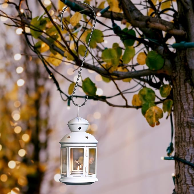 6 Pack 16 Inch Extra Large S Hooks for Hanging Plants, Rust-Proof Heavy Duty Tree Branch Hook Plant Hooks Outdoor for Hanging Bird Feeder,Patio,Indoor Uses