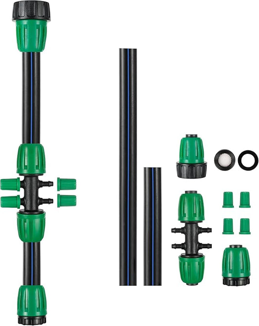 3/4 to 1/4 (4 Way) Drip Tubing Adapter US Garden Hose GHT 3/4 Threaded Adapter Connector Fittings for Drip Irrigation System