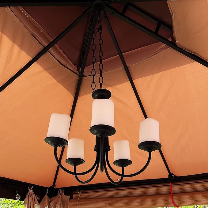 4" Outdoor Battery Operated Candle Waterproof Led Pillar Lights Flickering Flameless Candles with Timer Realistic Fake Electric Pillars for Lantern Garden Wedding Halloween Christmas Decorations,White