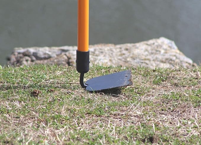 Ashman Garden Hoe (6 Pack)– Sturdy Hand Tiller – Heavy Duty Blade for Digging, Loosening Soil, and Weeding – Rubber Grip Handle for a Strong Hold – Rust Resistant Build.