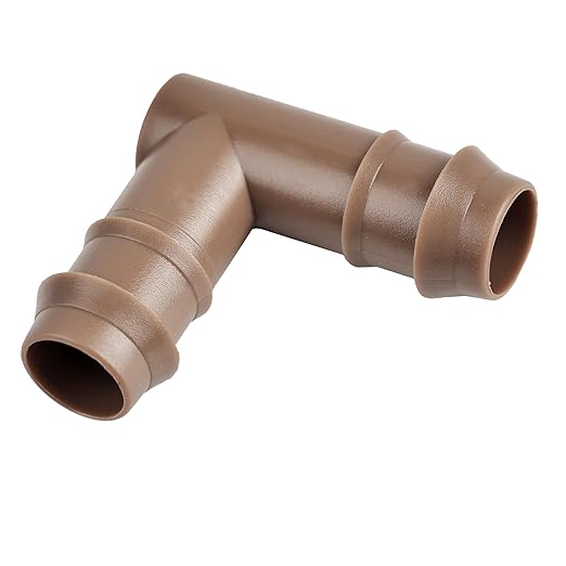Drip Irrigation Elbow Fittings For 1/2" Drip Tubing, OD 17mm Barbed Connectors, Drip Line 90 Degrees Elbow Parts For Garden Irrigation Sprinkler System-20Pcs/pack