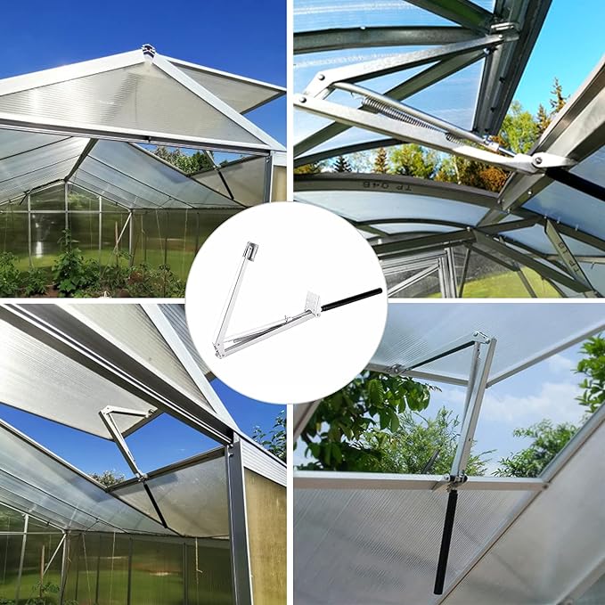 Auto Vent Opener Automatic Greenhouse Window Opener Cylinder Roof Vent Opener Autovent Kit Solar Heat Sensitive Agriculture Gardening Tools Automatic Greenhouses Supplies (Single Spring Lifts 15 Lbs)