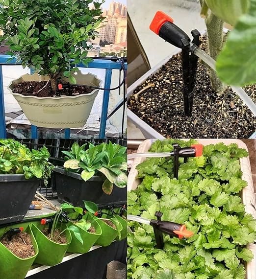 Drip Emitters for 1/4" Drip Irrigation Tubing,Garden Irrigation Dripper, Irrigation Drip Emitters Adjustable Water Flow Drippers Garden Succulent Watering Dripper Sprinkler for (4-7mm) Hose (30)