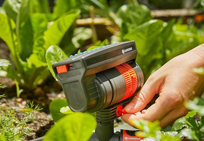 GARDENA (84-BZMX) Up to 2300 Sq Ft, ZoomMaxx Adjustable Oscillating Sprinkler on Weighted Base for Watering of Lawn, Yard and Garden. Includes Gardena Quick Connector System to Connect to Hose.