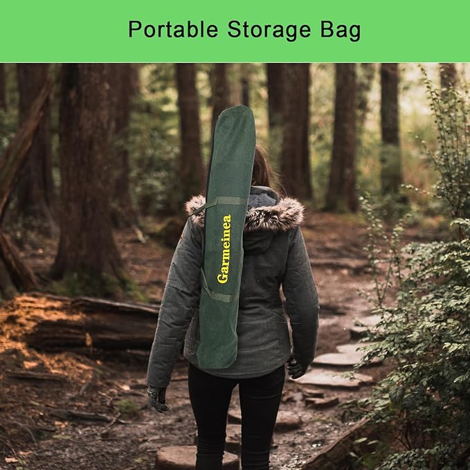 26Ft Manual Pole Saw, Tree Pole Pruner, High Branches Trimmer Saw, Garden Tools Set, Extendable Tree Trimming High And Low, Sharp Blade and Scissors With Storage Bag, Cutting for Palms and Shrubs