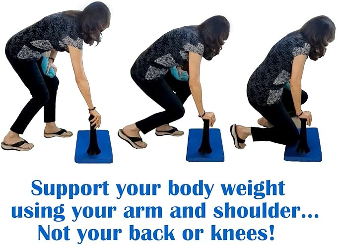 Mobility Aid Tool Help-Me-Up Garden Kneeling pad with Support Post Handle Grip to Reduce Knee and Back Stress. to Help with Kneeling Exercising or Physical Therapy.
