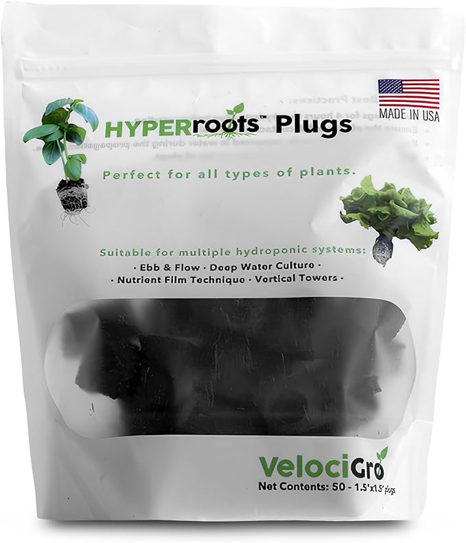 Compostable Seed Starter Plugs - Sustainable Seed Pods Made from Plant-Based Sugars - Outperforms Peat, Coir, Rock Wool for Hydroponics, Indoor, or Outdoor Gardening (1.5" x 1.5", 50ct)