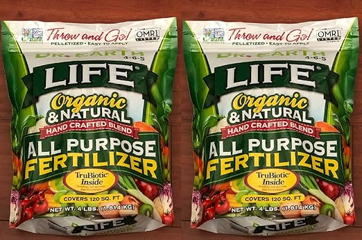 Dr. Earth Life All Purpose 4-6-5 Fertilizer 4-Lb - New #736P Packaging for 2020 (2-Bags)