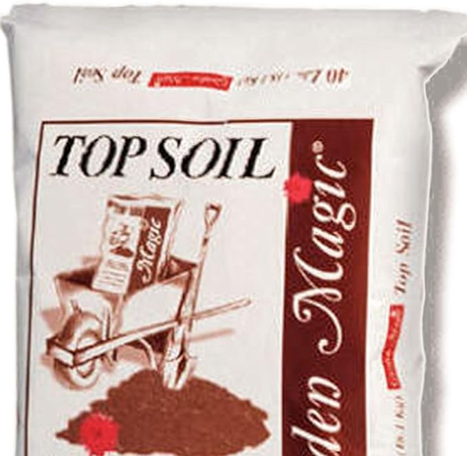 40 Pound Bag Garden Magic Organic Planting Potting Top Soil Blend Mix for Indoor and Outdoor Gardening and Landscapes, White