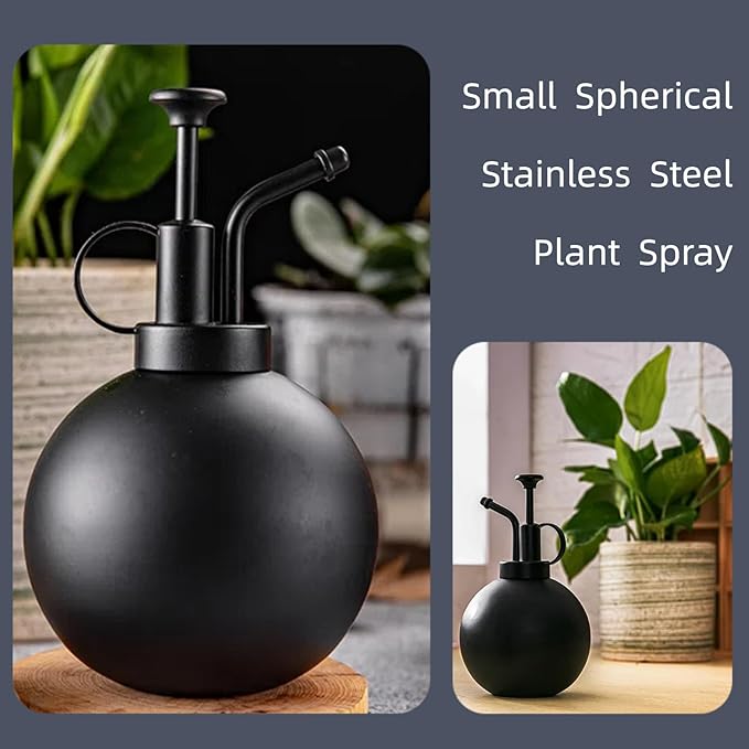 500ml Stainless Steel Plant Sprayer Suitable for Iindoor Potted Plants Watering and Spraying, Mmodern Gardening Tools With Top Pump for Small Plant Mister Spray Bottle