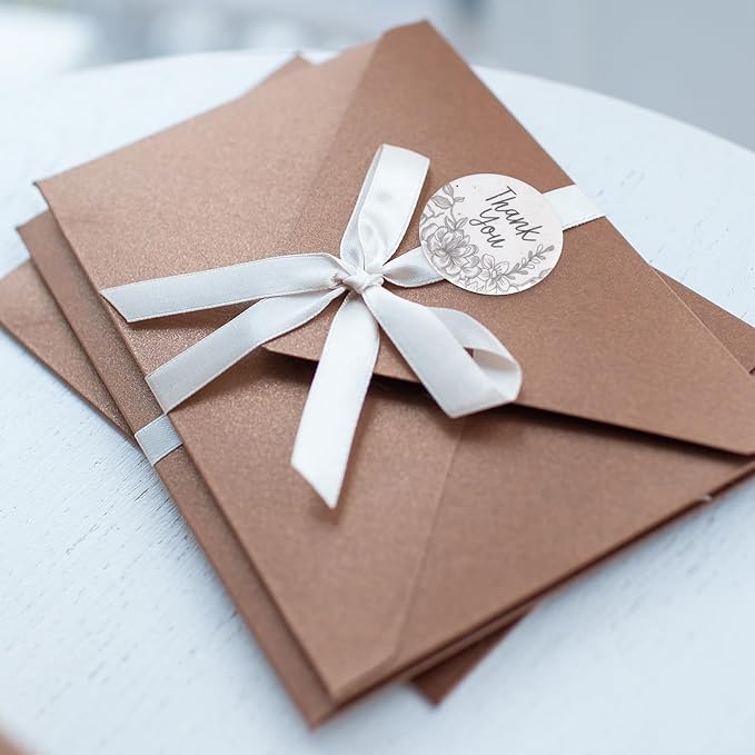 20pcs Thank You Tags Seed Paper – Plantable Wildflower Packets for Weddings, Gifts, & Life Events (20 Round Assorted)