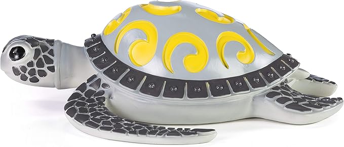 VP Home Tribal Sea Turtle Solar Powered Outdoor Decor Garden Light with LED Glowing Shell Great Addition for Your Garden, Decorations for Outside Patio Lawn Yard