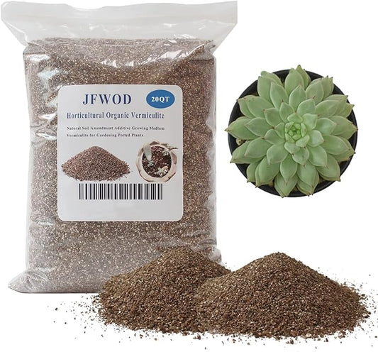 20QT Organic Vermiculite, Horticultural Vermiculite for Plants, Soil for Potted Plants, Vermiculite Coarse Hydroponic for Succulent Orchid Gardening