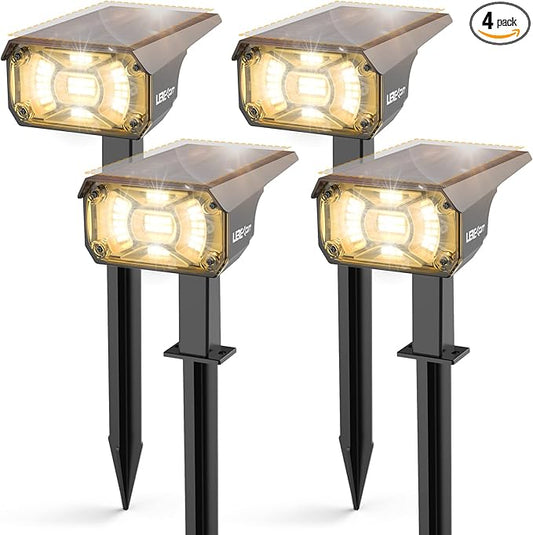 Solar Spot Lights Outdoor Landscape Lights, 40 LEDs Solar Landscape Spotlights Outdoor Waterproof Auto On/Off Solar Garden Lights, Outdoor Solar Lights for Yard Palm Tree Driveway Patio Pool