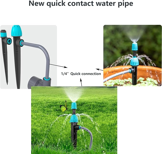 1/4 Inch Drip Hose,50 Foot Gray Drip Hose,for DIY Garden Irrigation Systems,Hydroponics,Spray Hose,Drip Emitter,or as a Blank Distribution Tube for any Garden Project (15 m)