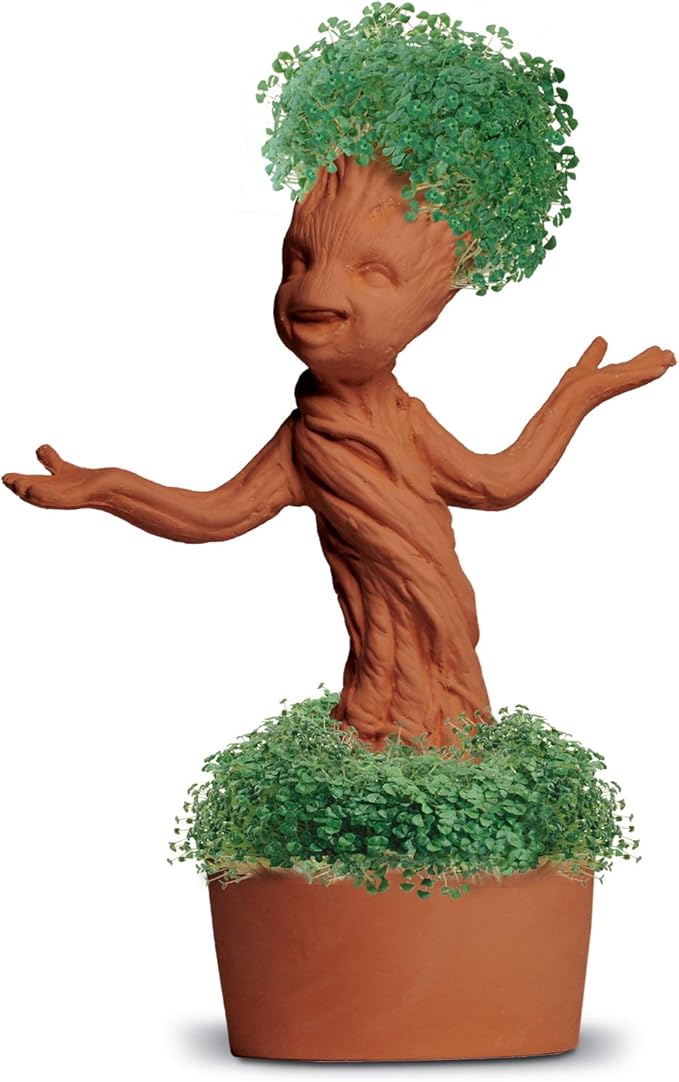 Chia Potted Groot Decorative Pottery Planter, Easy to Do and Fun to Grow, Novelty Gift, Guardians