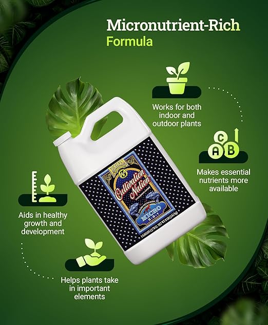 FoxFarm Cultivation Nation Micro Liquid Fertilizer - Micronutrients for Strong Plant Development, Ideal for Soil, Hydroponics & Aeroponics - Part 2 of 3-Part Feeding Program- NPK 5-0-1 (Gallon)