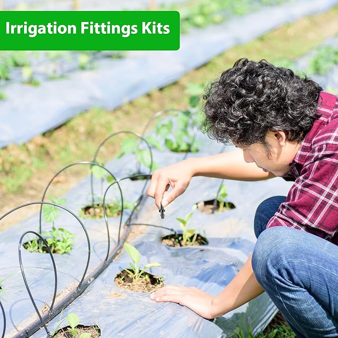 150 Pieces Drip Irrigation End Plugs Coolrunner Goof Plugs for Drip Irrigation Black Plug Drip Irrigation Tube End Closure Irrigation Garden Lawn Supplies