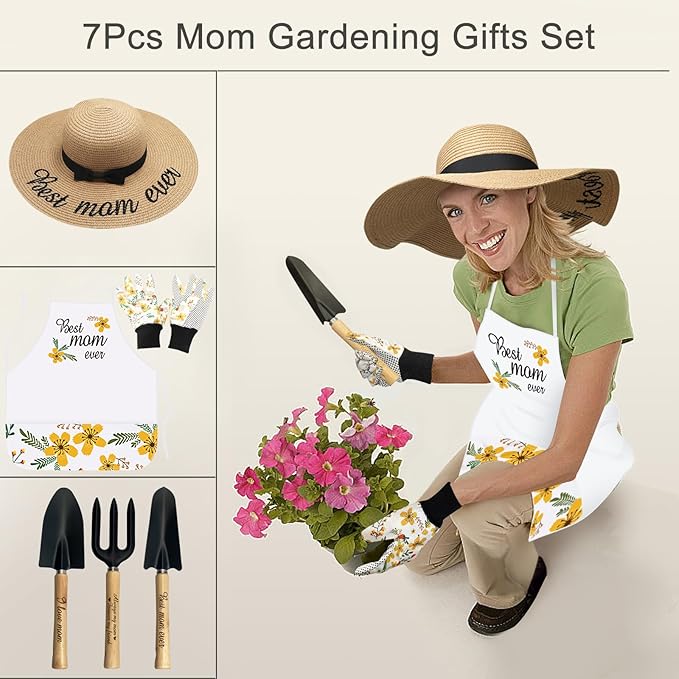 Gifts for Mom, from Daughters, Presents for Mom Gardening Tool Set for Women, Gifts for Mom from Daughter/Son Outdoor Horticulture Starter, Garden Tools Kit for Mom