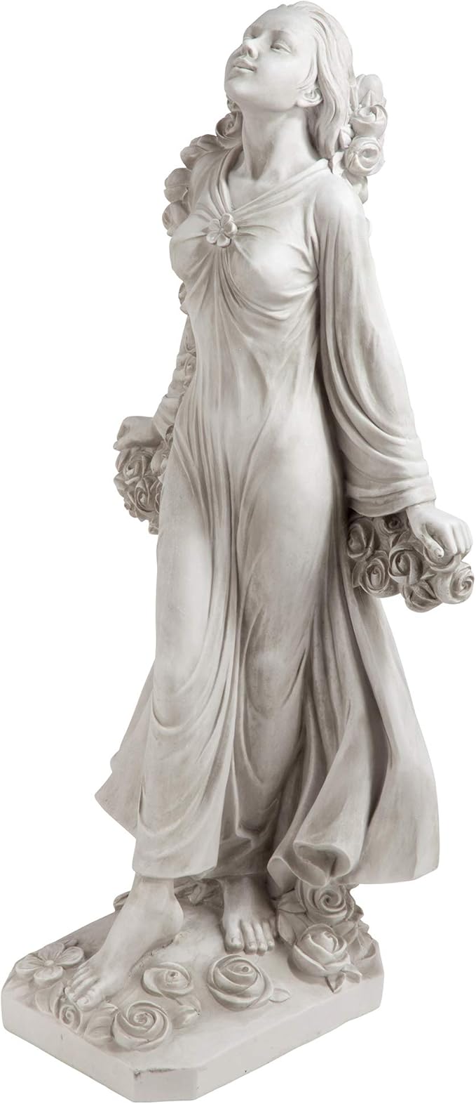 Design Toscano KY47018 Flora Divine Patroness of Gardens Roman Statue, 14 Inches Wide, 14 Inches Deep, 31 Inches High, Antique Stone Finish
