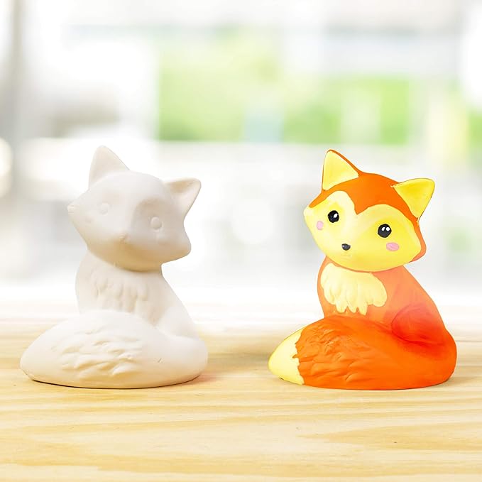 Creative Roots Paint Your Own Fox, DIY Fox, Kids Painting Set, Creativity for Kids, Ceramic Painting Kit for Kids, Ceramics to Paint, Paint Your Own Ceramic, Ages 5+