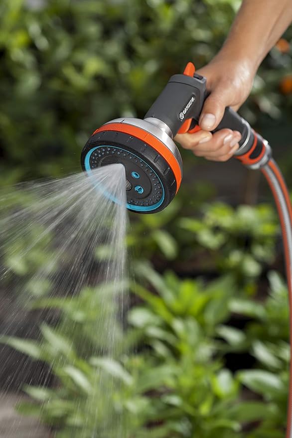 GARDENA (3817M-FP) Frost Proof - Premium Metal Multi Sprayer (Five Spray Patterns) + Water Stop