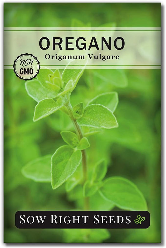 Sow Right Seeds - Oregano Seed for Planting - Non-GMO Heirloom- Instructions to Plant and Grow a Kitchen Herb Garden - Indoor or Outdoor - Gardening Gift - Produces Flavorful Leaves for Seasoning (1)