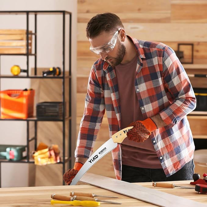 Hand Pruning Saw, 13" Curved Blade Handsaw, Hunting Saw Gardening Hand Tools Wood Working Tools, Tree Branch Cutter Wood Saw with Hanging Scabbard for Tree Trimming Woodworking Hunting Camping