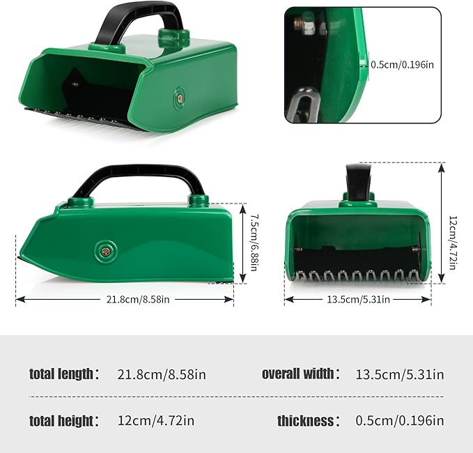 Easier Berry Picker Scoop Blue Berry Picking Rake with Metal Comb and Ergonomic Handle, Huckleberry Picker Harvesting Tool, Black Handle