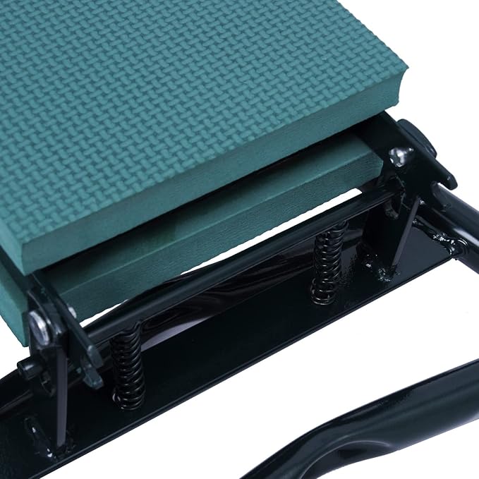 Garden Kneeler Seat Heavy Duty Gardening Bench Stool with 2 Tool Pouch Bags, Eva Soft Foam Pad for Kneeling and Seating, Lightweight Frame