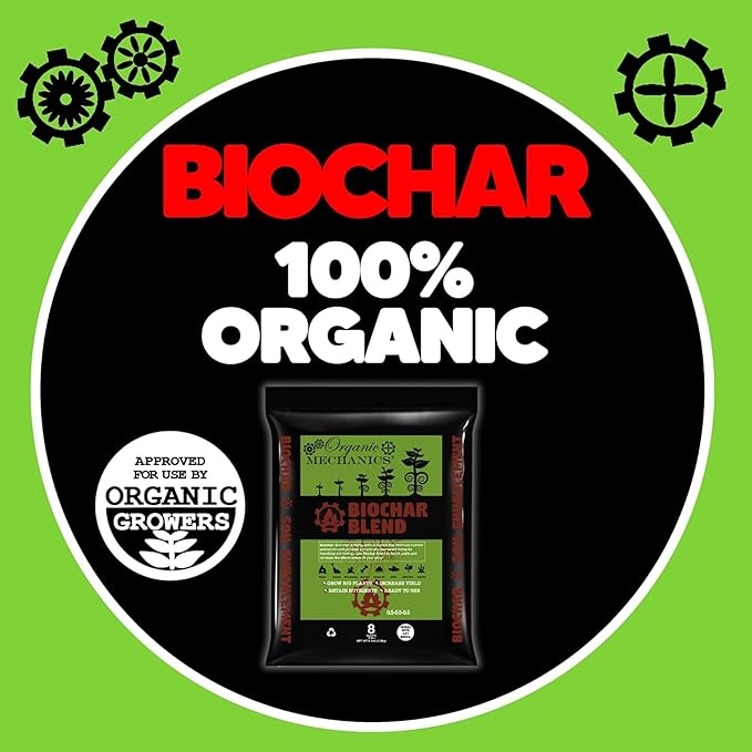 Biochar Soil Blend, 1 Cubic Foot - Enhances Plant Growth with Bone Char, Worm Castings, and Compost for Garden Beds & Containers - Eco-Friendly & Locally Sourced