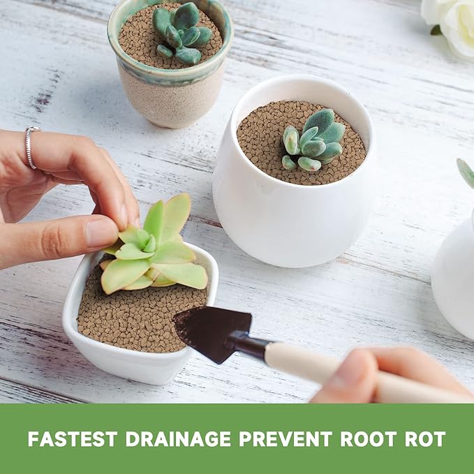 5lb Hard Akadama Bonsai Soil 1/8-1/4 inch Small Grain for Cactus, Succulents, Bonsai Plants Soil Amendment, Prevent Over Water, Provides Optimal Water Retention, Fast Drainage