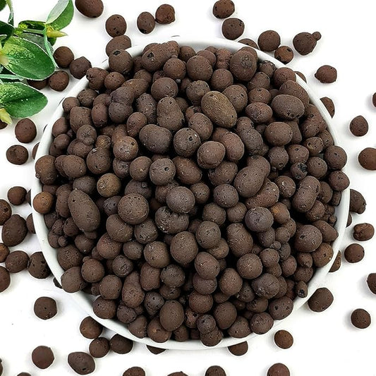 Clay Pebbles for Plants, 8mm-12mm Expanded LECA Balls Plant Garden Soil, Hydroponic, Aquaponics, Natural Leca Balls for Soil Root Development, Orchid Potting Mix, 2lb