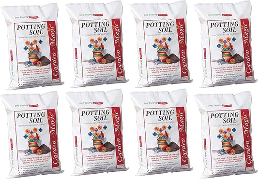 5720 Garden Magic General Purpose Potting Soil Mix for Indoor Outdoor Planter Container Gardening, 20 Pound Bag (8 Pack)