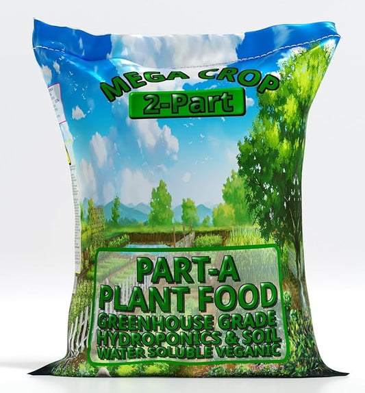 Mega Crop 2 Part B 15.5-0-0 Hydroponic Soil Fertilizer for Plants Calcium Nitrate