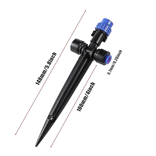 Drip Irrigation Emitters with Adjustable 360 Degree Water Flow Drippers Atomization Sprinker for 1/4 inch Tubing Garden Drippers Sprinker for House Garden Watering System(12pcs-Atomization Sprinker)