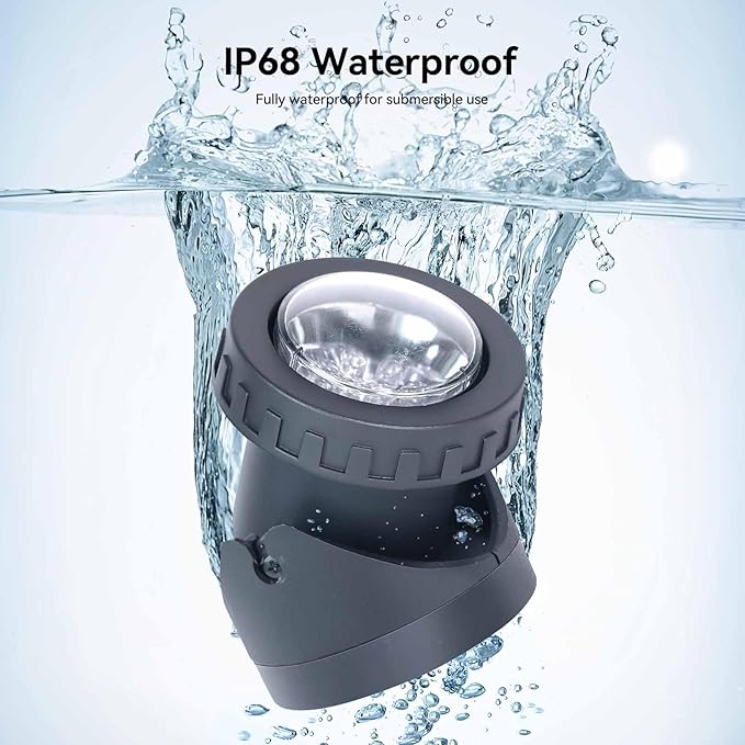 Fountain Lights with Timer, Underwater LED RGB Colored IP68 Waterproof Adjustable Submersible Pond Lights for Fish Pond Garden Lawn Yard Waterfall, 5 Lights in Set