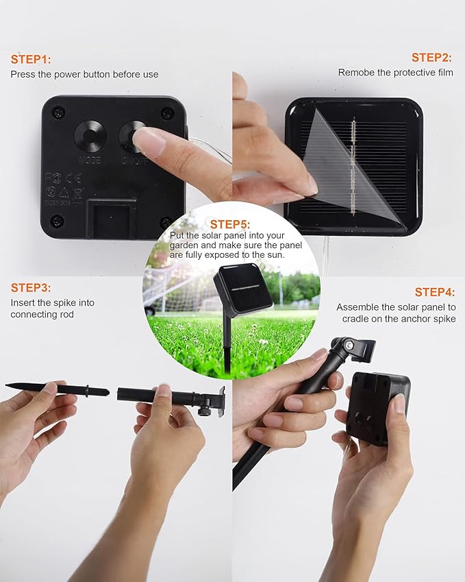 Twinkle Star 2 Pack Solar Christmas Lights Outdoor, Total 80FT 240 LED Solar Fairy Lights Waterproof with 8 Modes, Christmas Trees Light for Patio Garden Party Backyard Wedding Decor, White