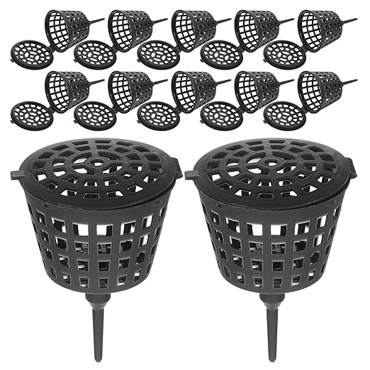 Happyyami 100PCS Portable Bonsai Fertilizer Box with Lid - Practical Fertilizer Container for Orchids and Succulents - Slow Release Bonsai Plant Food Gardening Tool (Black)