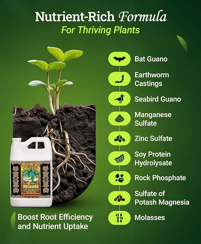 FoxFarm Bushdoctor Microbe Brew - Liquid Macro & Micronutrients, Enhances Root Efficiency, Growth & Nutrient Uptake - Soil Revitalizer- NPK 1.0-0.3-0.2 (Gallon)