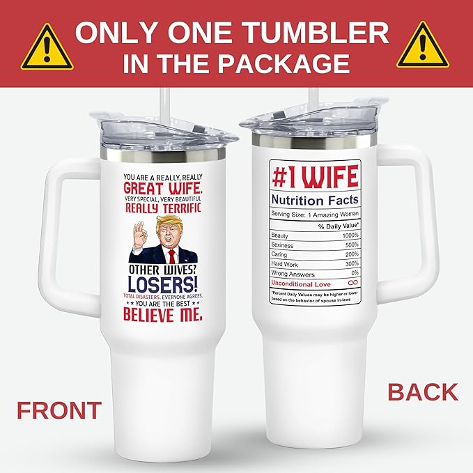 Gifts for Wife - Wife Gifts, Gifts for Her - Wedding Anniversary for Wife, Wife Birthday Gift Ideas, Christmas Gifts for Wife, Christmas Gifts for Her - I Love You Gifts for Her - 40 Oz Tumbler